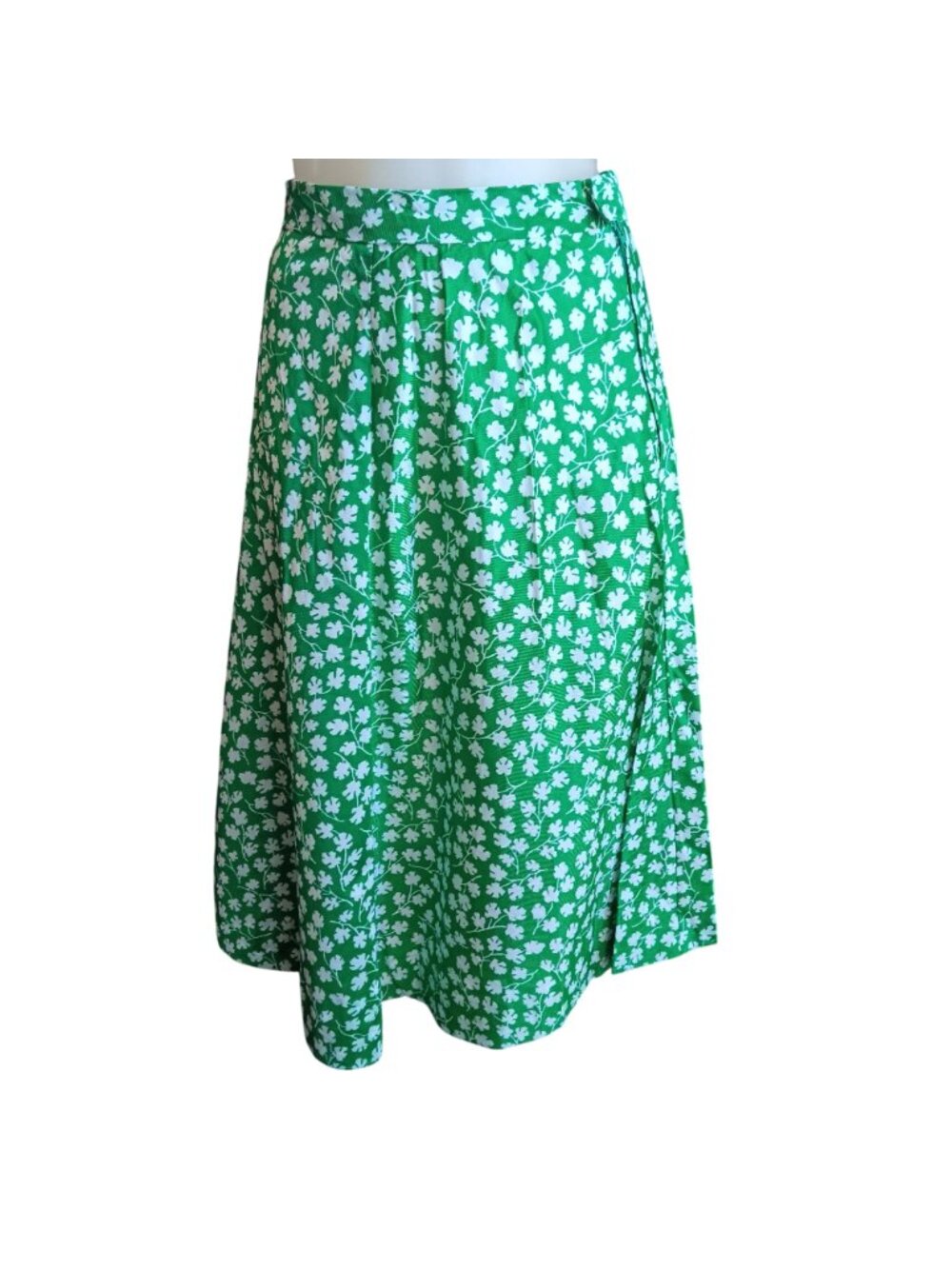 12 True Vintage Dress 1970s Green Set Dress Skirt Top Shamrock Clover 1970's - Picture 5 of 9